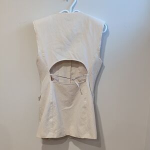 Zara Cream Vest With Cutout Back